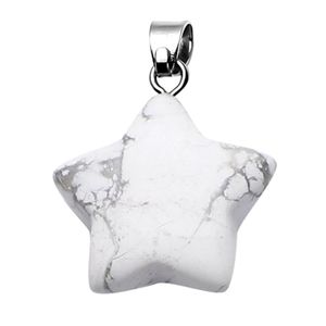 White Howlite Star shaped gemstone pendant. *Other star gemstones in listings.